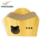 Wooden cat recliner with bed (60×22×45 cm)