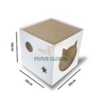 Two-story cardboard cat house (30×30×30 cm) (for cats under 5kg)