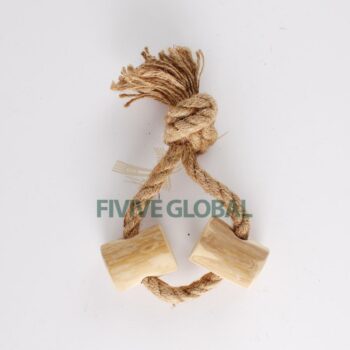 Wholesale Circle Coffee Tug Toy - Dog Tug of War Toys, Coffee Wood Rope Dog Toy, Manufacturing in Vietnam